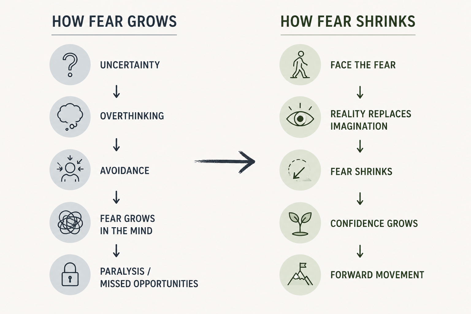 how to overcome feaqr chart