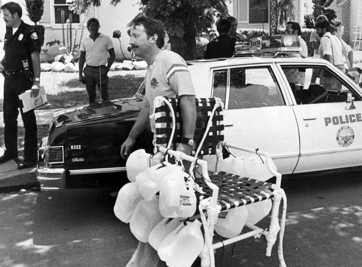 larry walters after he landed photo