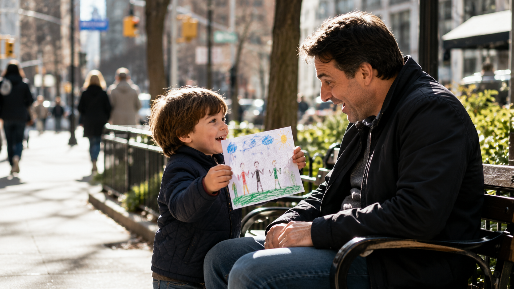The Importance of Recognition Being Seen Matters A child proudly showing a drawing to a parent, illustrating the importance of recognition and our natural desire to have our accomplishments acknowledged.