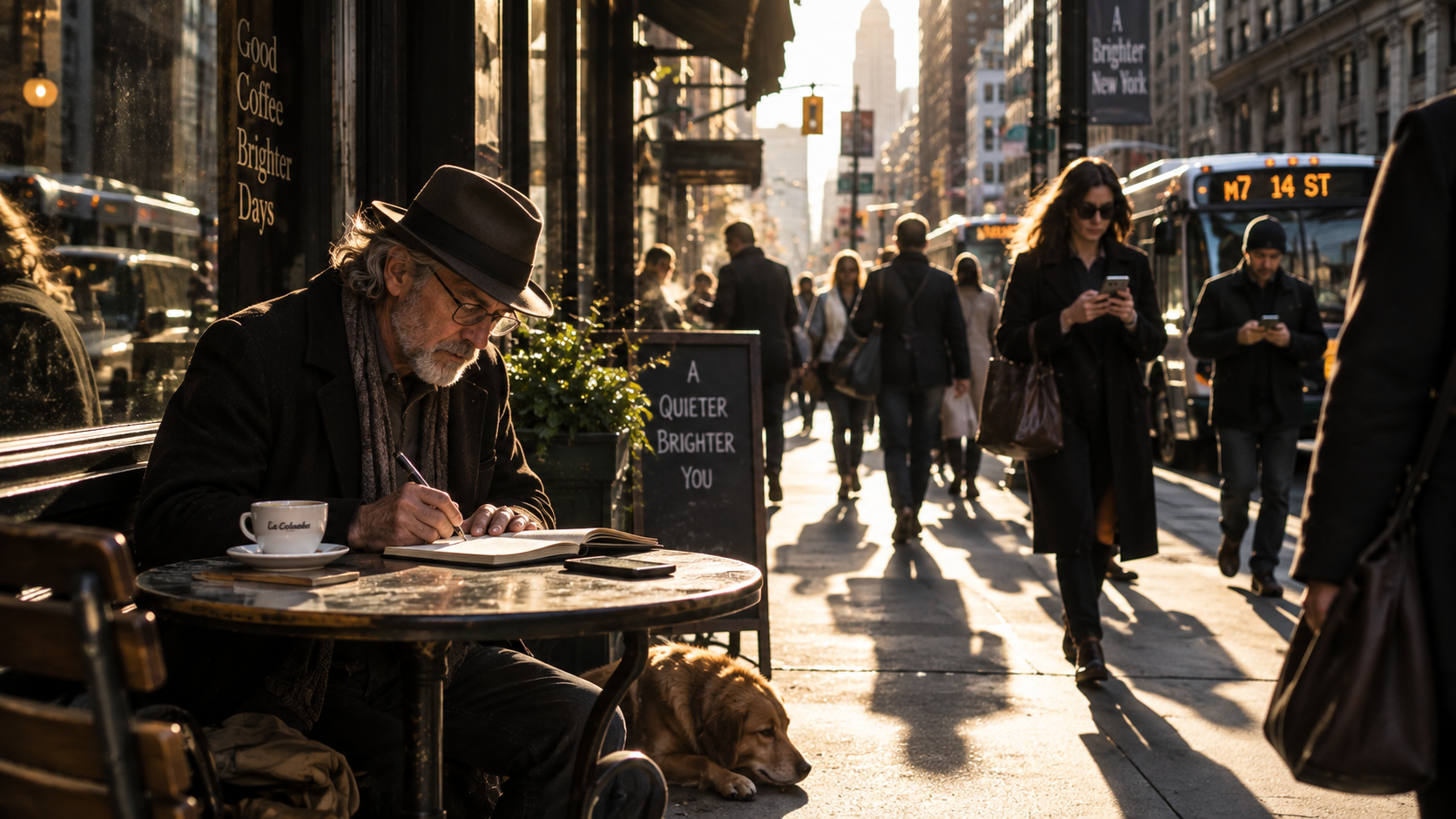 how to Improve your focus A person walking with purpose through a busy city crowd, illustrating how to improve focus and stay focused on your goals.