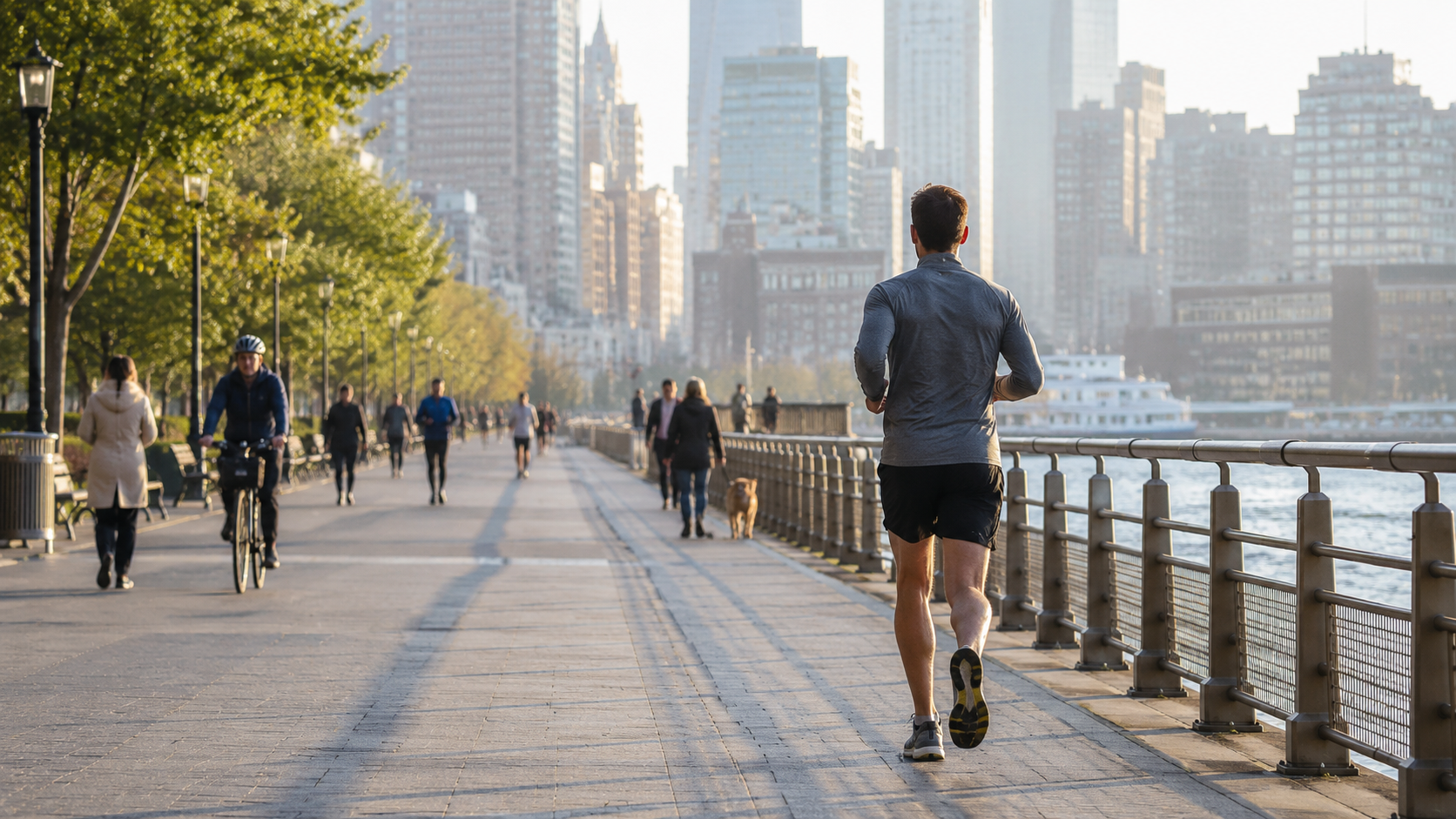 how to build discipline A runner following a morning routine, illustrating how to build discipline through consistent action.